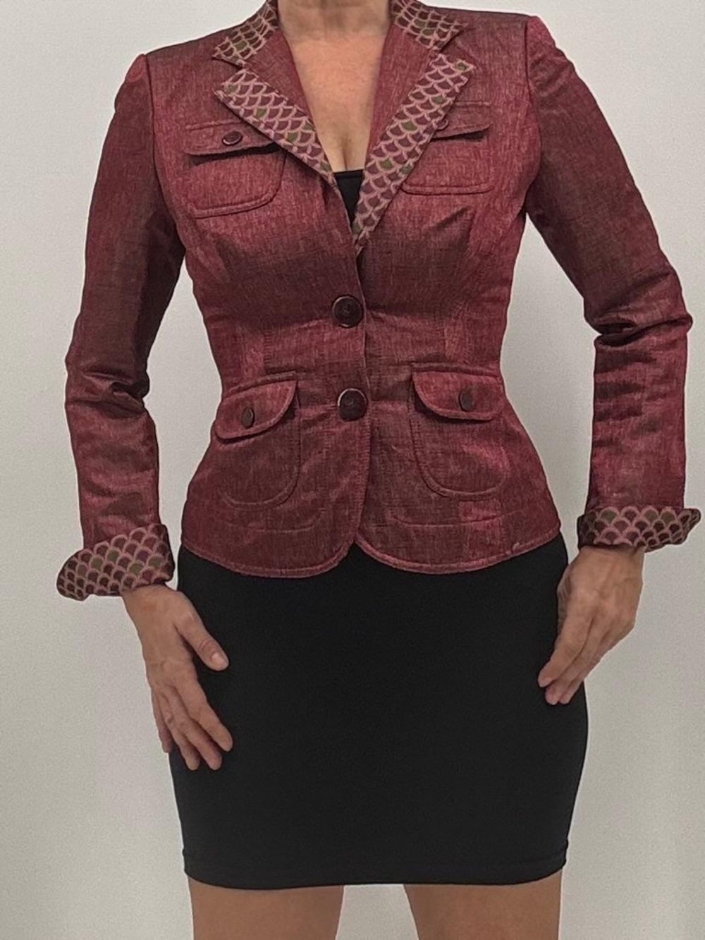 Kay Unger Vintage Y2K Girl Boss Structured Classic Career Work Blazer